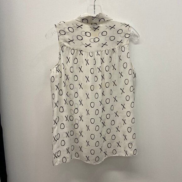 Elorie Cream X's and O's Sheer Blouse - Picture 2 of 3